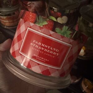 HomeWorx Farmstand Strawberry Candle - Vibrant Red